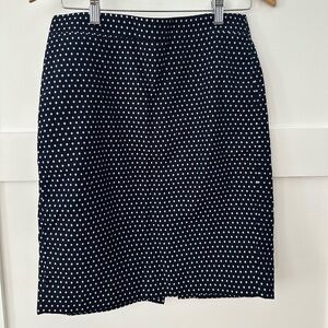 The Pencil Skirt J.Crew Dot Black and White Skirt Pencil Skirt